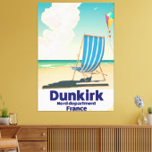 Dunkirk Beach Reiseplakat Leinwanddruck (Insitu (Wohnzimmer))