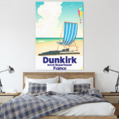 Dunkirk Beach Reiseplakat Leinwanddruck (Insitu (Schlafzimmer))