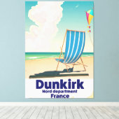 Dunkirk Beach Reiseplakat Leinwanddruck (Insitu (Holzboden))
