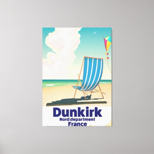 Dunkirk Beach Reiseplakat Leinwanddruck (Vorderseite)