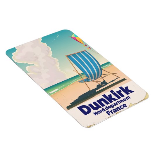 Dunkirk Beach Reiseplakat Magnet (Rechte Seite)