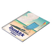 Dunkirk Beach Reiseplakat Notizblock (Linke Seite)