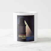 Dunkirk Lighthouse Reiseplakat. Jumbo-Tasse (Vorderseite)