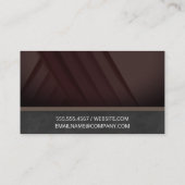 Dunkk Brown Panels | Hintergrund der Black Luxury Visitenkarte (Rückseite)