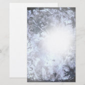 Dunkle Abstrakte Grunge Blumengeschirr Briefpapier (Vorne/Hinten)