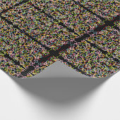 dunkle abstrakte Kunstformen im Kontrast Neonlook Geschenkpapier (Ecke)