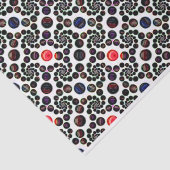 Dunkle Abstrakte Spirale mit Kirschmuster Seidenpapier (Ausschnitt)