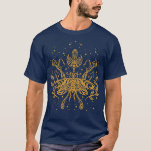 Dunkle Academia Crystals Mushrooms Moon Phases Mot T-Shirt