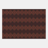 Dunkle afrikanische Geometrie Geschenkpapier Set (Vorderseite)