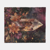 Dunkle Akademie Amethyst Himmelsdesign Fleecedecke (Vorderseite (Horizontal))