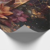 Dunkle Akademie Amethyst Himmelsdesign Geschenkpapier (Ecke)