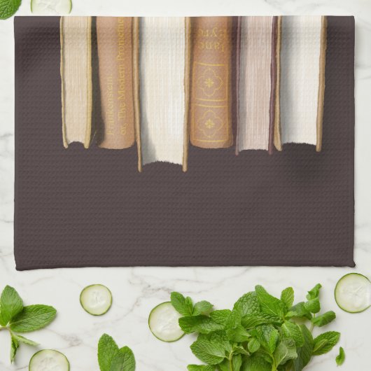 Dunkle Akademie Antike Bücher Geschirrtuch (Gefaltet)