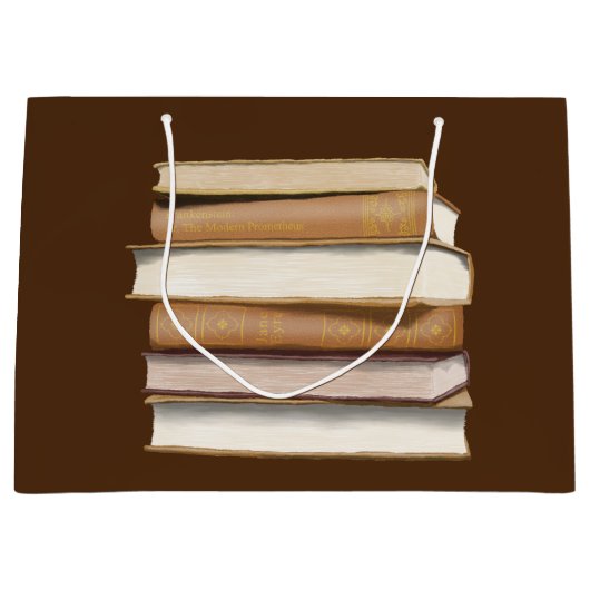 Dunkle Akademie Antike Bücher Große Geschenktüte (Vorderseite)