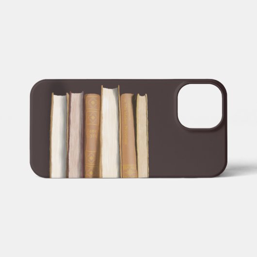 Dunkle Akademie Antike Bücher iPhone Hülle (Rückseite (Horizontal))