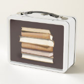 Dunkle Akademie Antike Bücher Metall Brotdose (Rückseite)