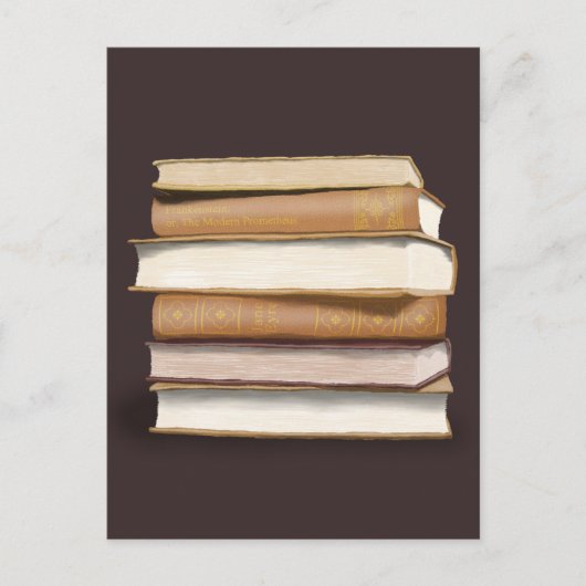 Dunkle Akademie Antike Bücher Postkarte (Vorderseite)