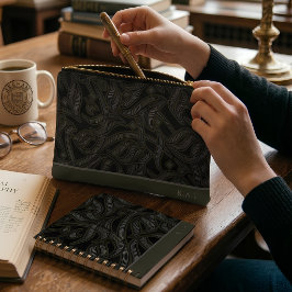 Dunkle Akademie Arabische Kalligrafie Personalisie Zubehörtasche