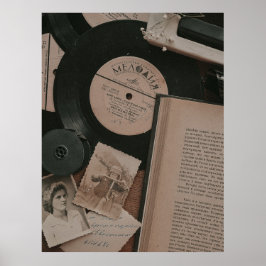 Dunkle Akademie Ästhetische Vintage Objekte Poster