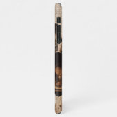 Dunkle Akademie Dunkelbraune Ästhetik Collage iPhone Hülle (Linke Seite)