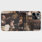 Dunkle Akademie Dunkelbraune Ästhetik Collage iPhone Hülle (Rückseite (Horizontal))