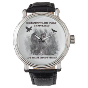 Dunkle Akademie Engel Gothic Leseszitat Poster Armbanduhr