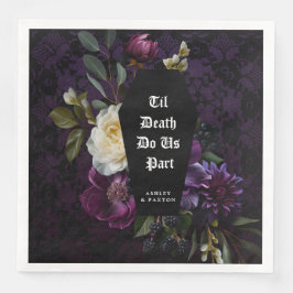 Dunkle Akademie Gothic Floral | Til Death Do us Pa Serviette