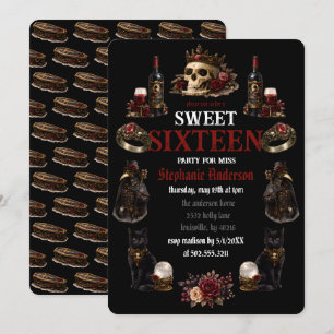Dunkle Akademie-Gotik Sweet 16 Einladung