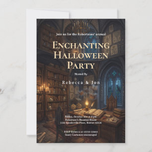 Dunkle Akademie Halloween-Ästhetik-Party-Einladung Einladung