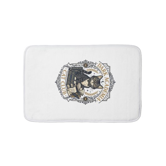 Dunkle Akademie-Katze Vater Geschenkidee - Dunkle Badematte (Vorderseite)