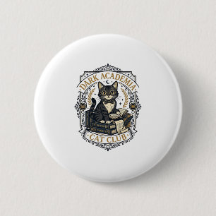 Dunkle Akademie-Katze Vater Geschenkidee - Dunkle Button