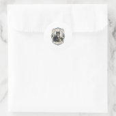Dunkle Akademie-Katze Vater-Geschenkidee - Dunkle Runder Aufkleber (Tasche)