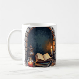 Dunkle Akademie-Lesekammer Booktok Gotische Biblio Kaffeetasse