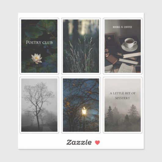 Dunkle Akademie-Lesesthetik-Aufkleberbogen Aufkleber (Blatt)