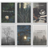 Dunkle Akademie-Lesesthetik-Aufkleberbogen Aufkleber (Vorderseite)