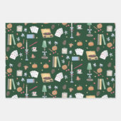 Dunkle Akademie Moody Autumn Green Geschenkpapier Set (Vorderseite 3)