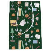 Dunkle Akademie Moody Autumn Green Mittlere Geschenktüte (Vorderseite)
