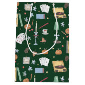 Dunkle Akademie Moody Autumn Green Mittlere Geschenktüte (Rückseite)