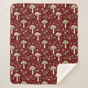 Dunkle Akademie Pflaume Rot Pilze Reich Botanische Sherpadecke