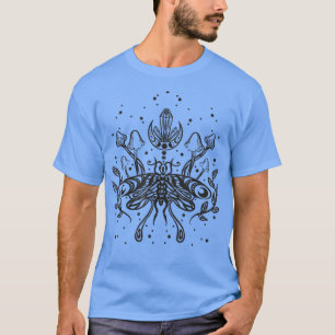 Dunkle Akademie Pilzkristalle Moth Moon Phones T-Shirt