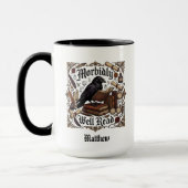 Dunkle Akademie Rabe Gothic Name Tasse (Links)