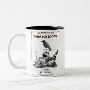 Dunkle Akademie Raben-Schädel Vintage-Ästhetik Geb Zweifarbige Tasse
