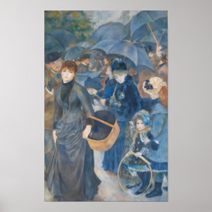 Dunkle Akademie Renoir Blaue Regenschirm Malerei Poster