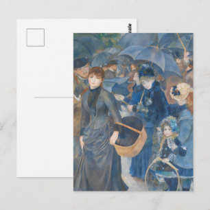 Dunkle Akademie Renoir Blaue Schirm Malerei Postkarte