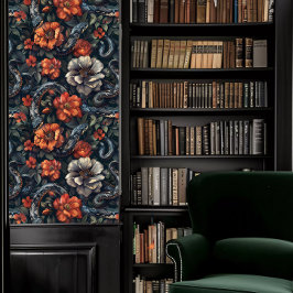 Dunkle Akademie Schlangen & Korallen und graue Blu Tapete