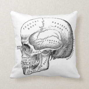 Dunkle Akademie-Totenkopf-Kissen Kissen