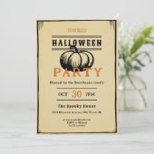 dunkle Akademie Vintag Einladung (Stehend Vorderseite)