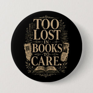 Dunkle Akademie Vintage-Leser Bücherliebhaber Button