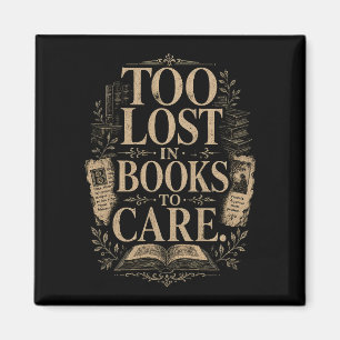 Dunkle Akademie Vintage-Leser Bücherliebhaber Magnet