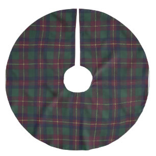 Dunkle Akademie Waldgrüner Tartan Karo Maxi Rock Polyester Weihnachtsbaumdecke