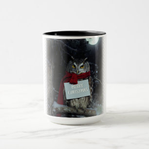 Dunkle Akademie Weihnachts-Eule Frohe Tasse
